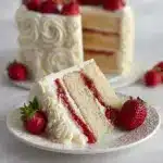 Moist Vanilla Cake with Strawberry Filling Recipe