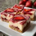 Keto Strawberry Cheesecake Bars Recipe