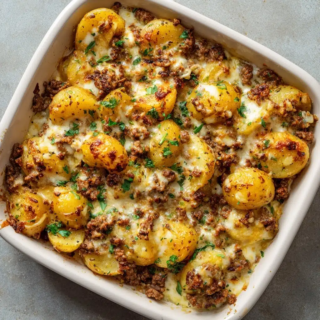 Spread half of the sliced potatoes in an even layer on the bottom Recipe