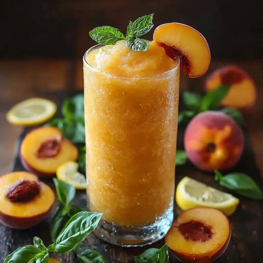 Frozen Peach Lemonade Recipe – The Ultimate Summer Slushie Recipe - Recipe Image