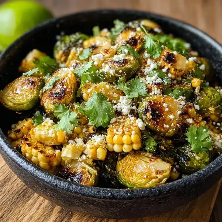 Top with Crema: Once the Brussels sprouts are roasted, drizzle the crema generously over the sprouts Recipe