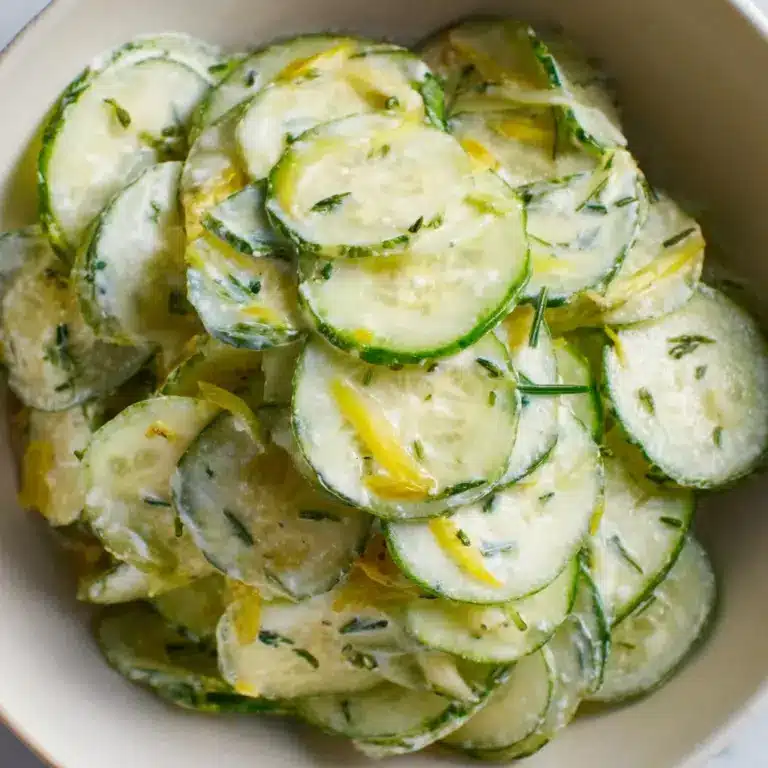 Pickle Juice Ranch Cucumber Salad Recipe