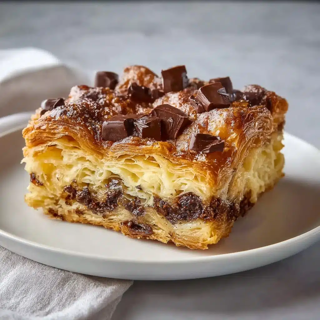 Decadent Chocolate Croissant Breakfast Bake Recipe - Recipe Image