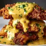 Pretzel Chicken with Mustard-Cheddar Sauce Recipe