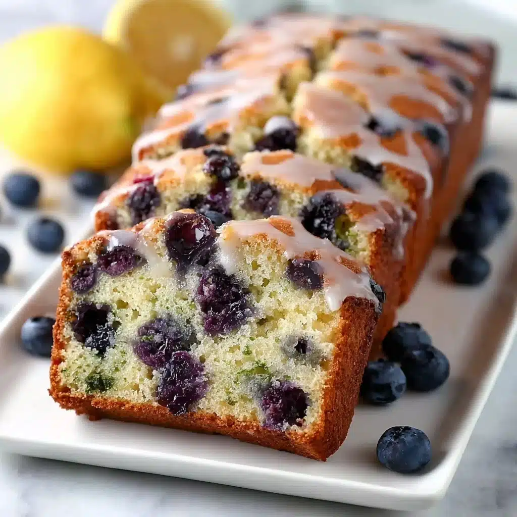 Moist Blueberry Zucchini Bread with a Lemon Glaze Recipe - Recipe Image