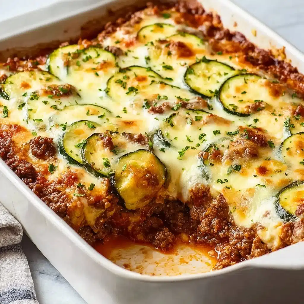 Cheesy Ground Beef and Zucchini Casserole Recipe - Recipe Image