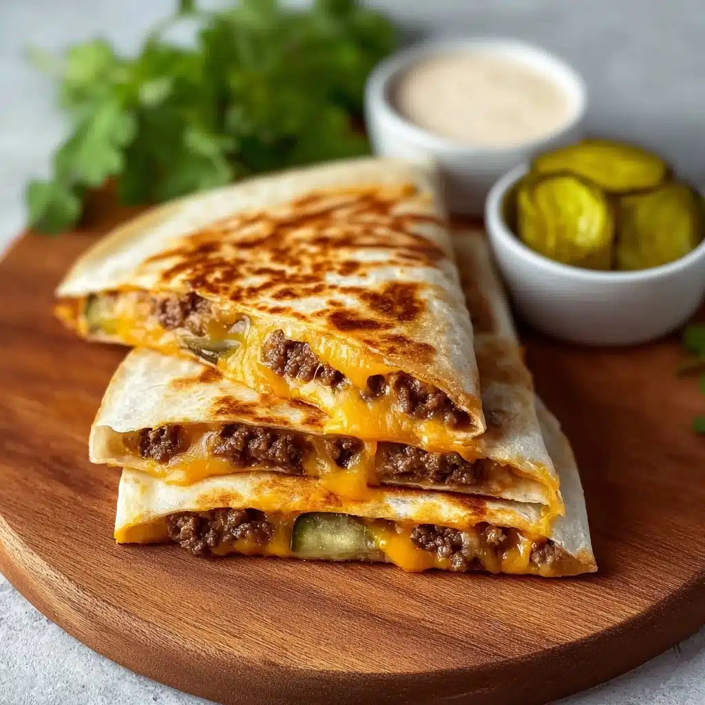 Juicy Blackstone Quesadilla Burger Recipe - Recipe Image