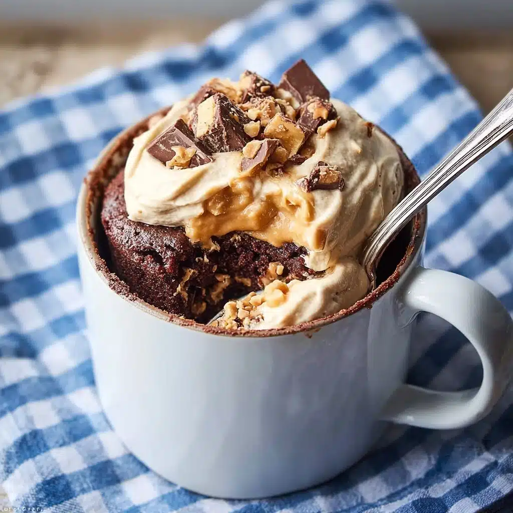 Chocolate Peanut Butter Mug Cake Recipe - Recipe Image