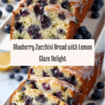 Moist Blueberry Zucchini Bread with a Lemon Glaze Recipe