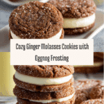 Ginger Molasses Sandwich Cookies with Eggnog Frosting Recipe