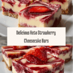 Keto Strawberry Cheesecake Bars Recipe