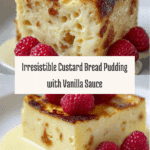 Custard Bread Pudding with Vanilla Sauce Recipe