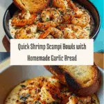 Shrimp Scampi Bowls with Garlic Bread Recipe