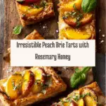Peach Brie Pastry Tarts with Peppered Rosemary Honey Recipe