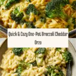 Creamy One-Pot Broccoli Cheddar Orzo Recipe