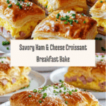 Ham and Cheese Croissant Breakfast Casserole Delight Recipe