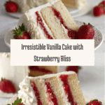 Moist Vanilla Cake with Strawberry Filling Recipe