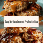 No-Bake Coconut Pecan Praline Cookies Recipe