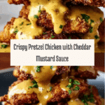 Pretzel Chicken with Mustard-Cheddar Sauce Recipe
