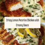 Lemon Pecorino Crusted Chicken with Creamy Lemon Sauce Recipe