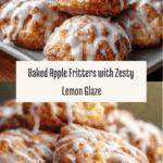 Baked Apple Fritters with Glaze Recipe