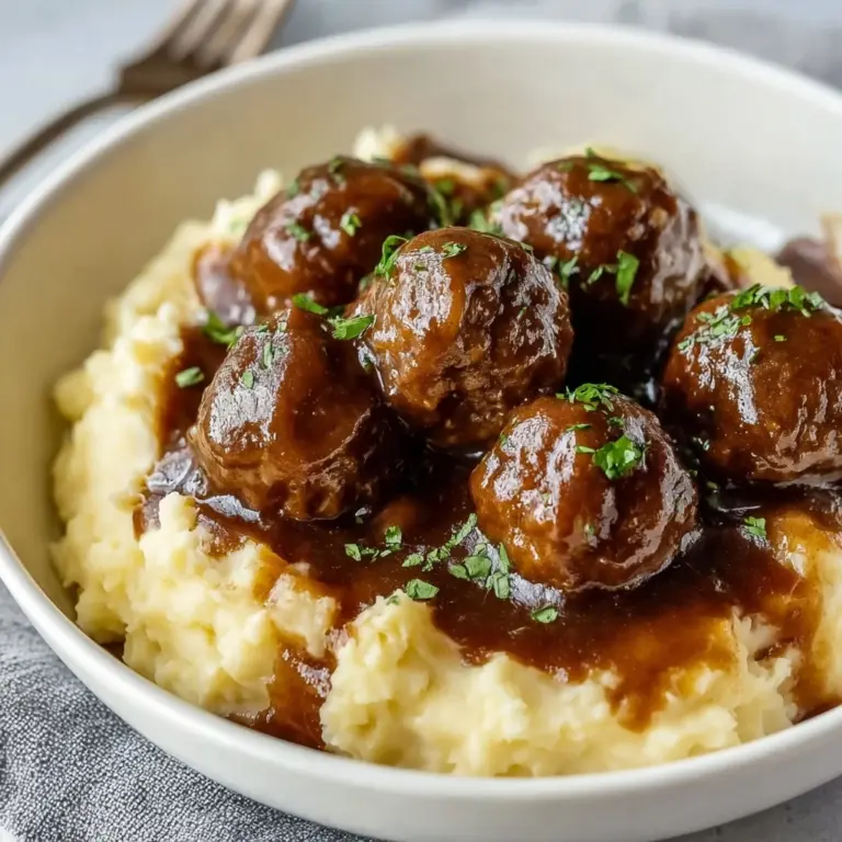 Tasty Slow Cooker Salisbury Steak Meatballs Recipe