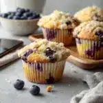 Blueberry Cheesecake Crumble Muffins Recipe