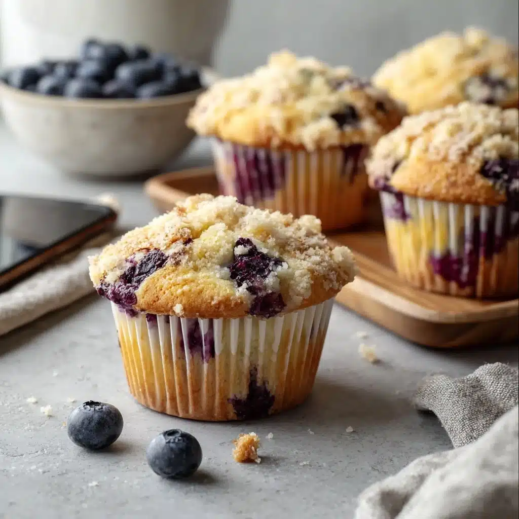 Blueberry Cheesecake Crumble Muffins Recipe