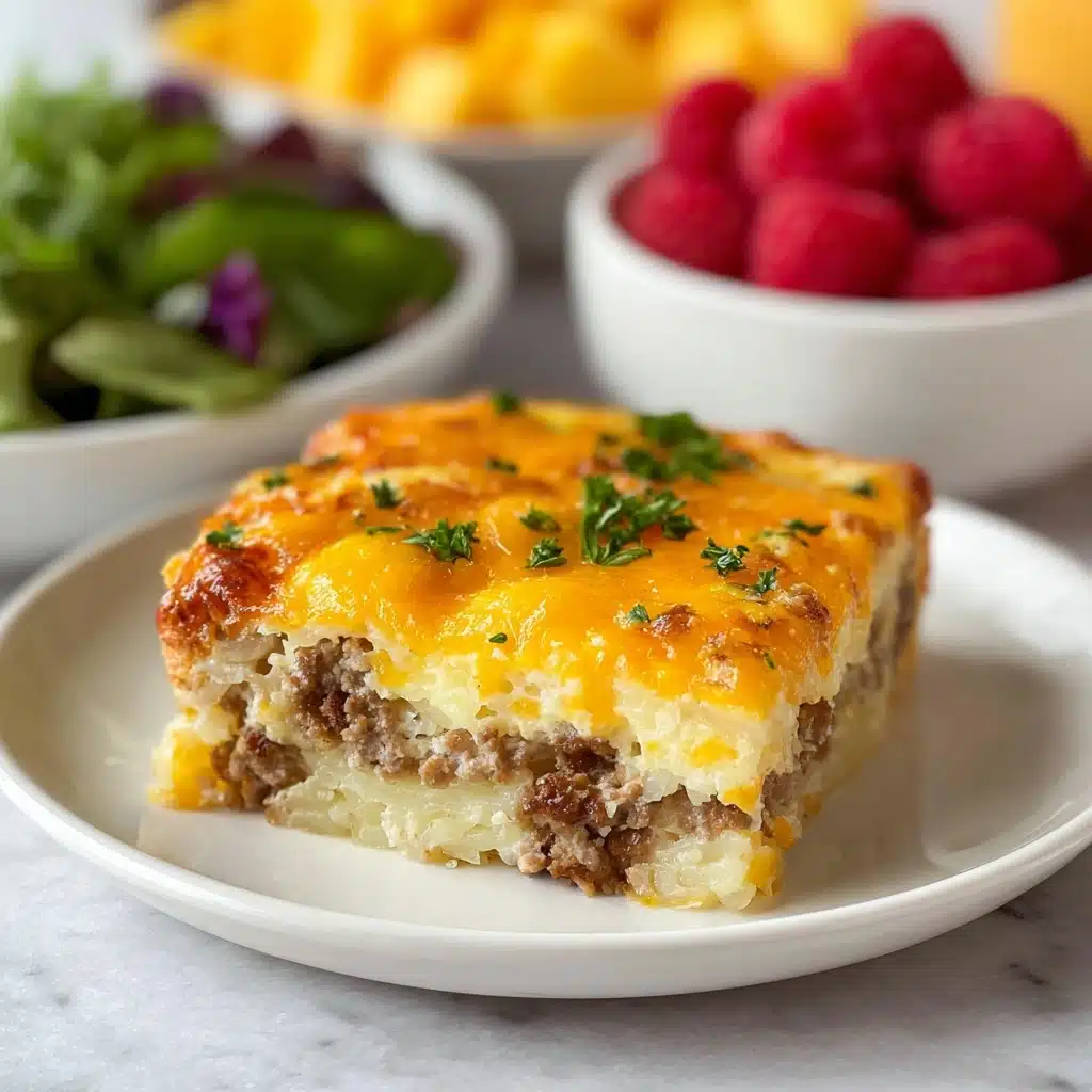 Best Overnight Sausage and Egg Casserole Recipe - Recipe Image