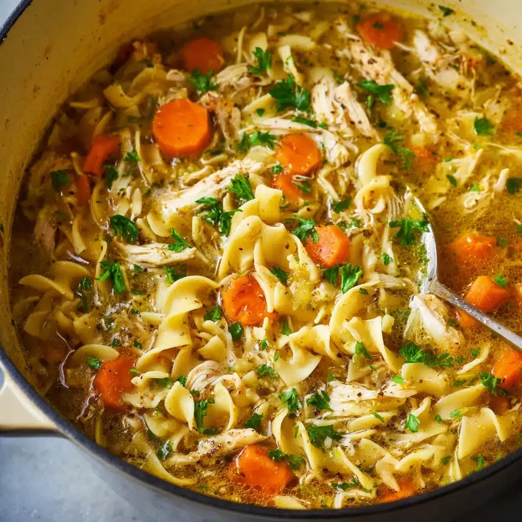 Easy Chicken Noodle Soup with Egg Noodles Recipe - Recipe Image