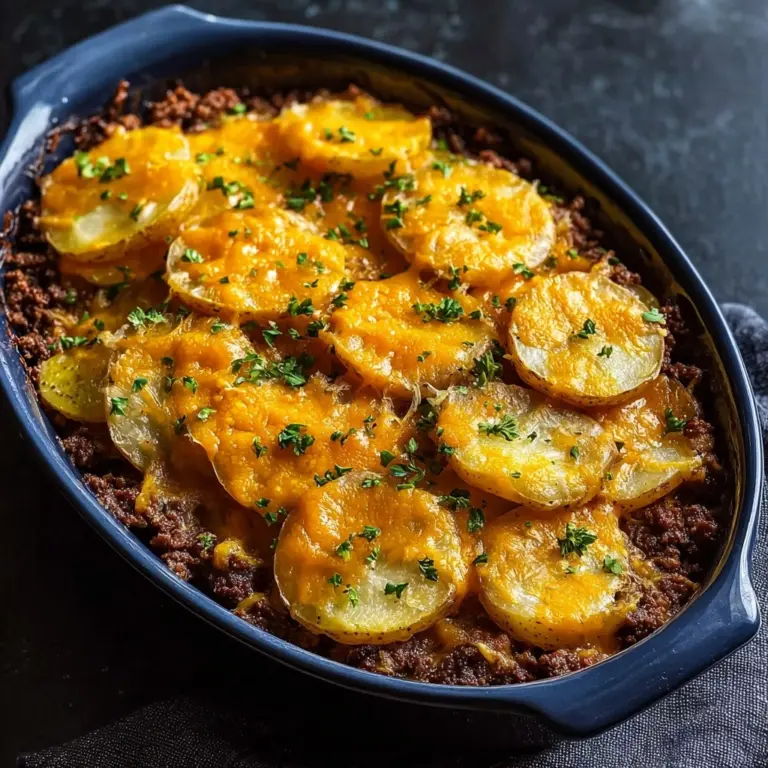 Cheesy Ground Beef and Potatoes Recipe