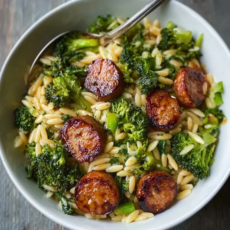 Chicken Sausage and Broccoli Orzo Recipe