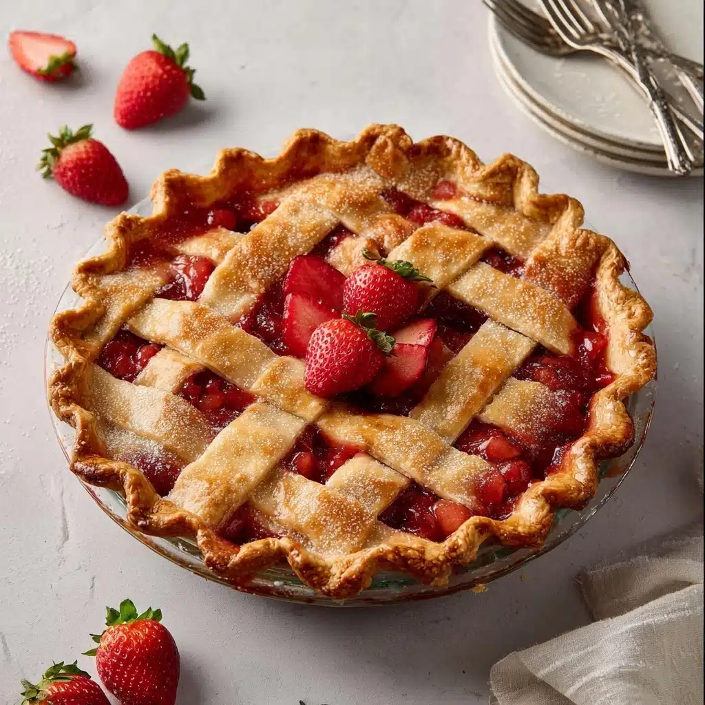 Brown Butter Strawberry Peach Pie Recipe