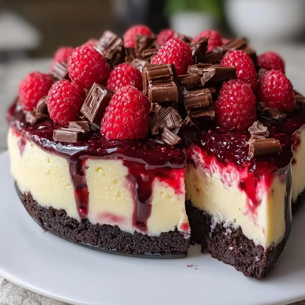 Dark Chocolate Raspberry Cheesecake Recipe - Recipe Image