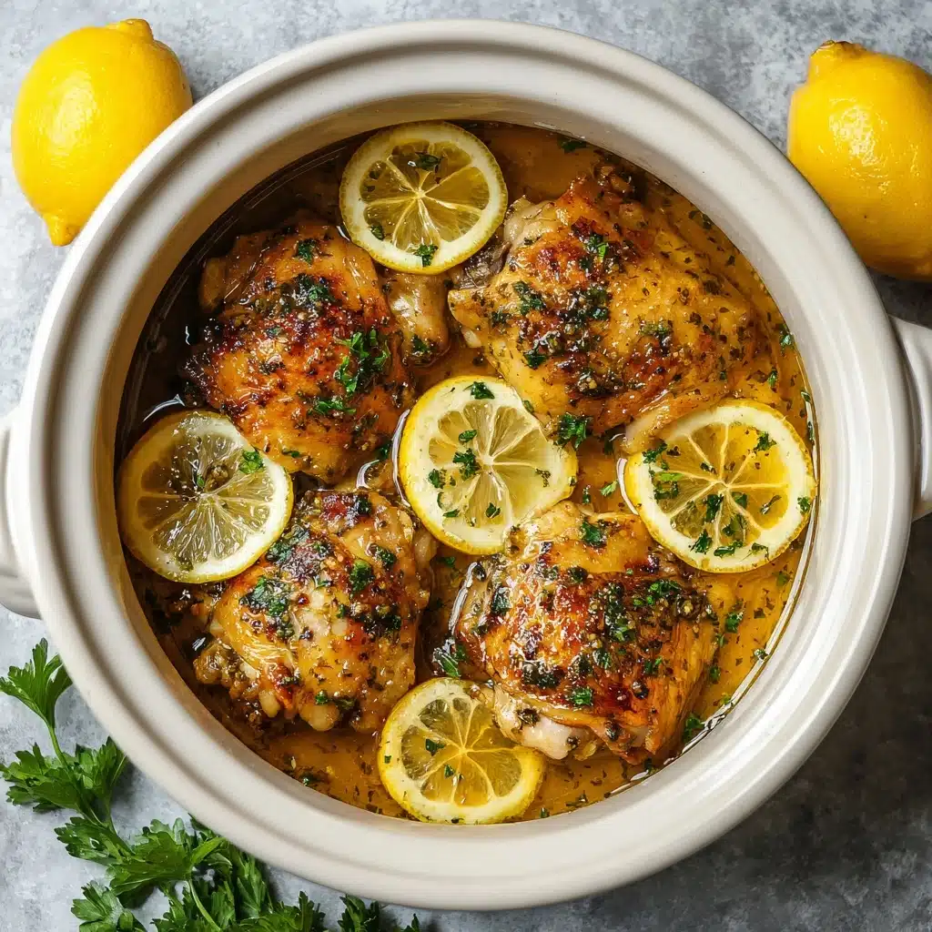 Slow Cooker Lemon Garlic Chicken Recipe