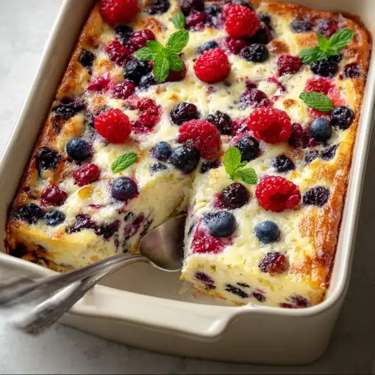 High Protein Triple Berry Bake Recipe