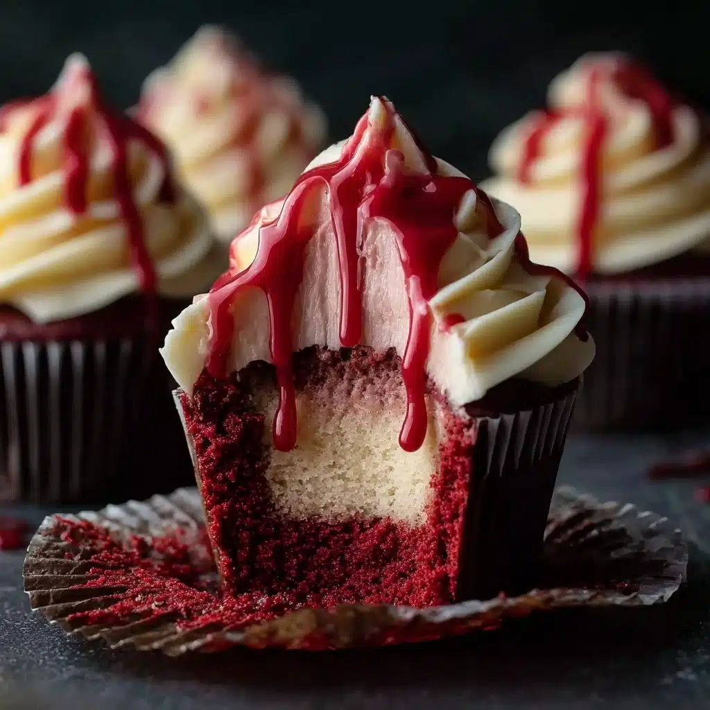 Halloween Vampire Bite Cupcakes Recipe - Recipe Image