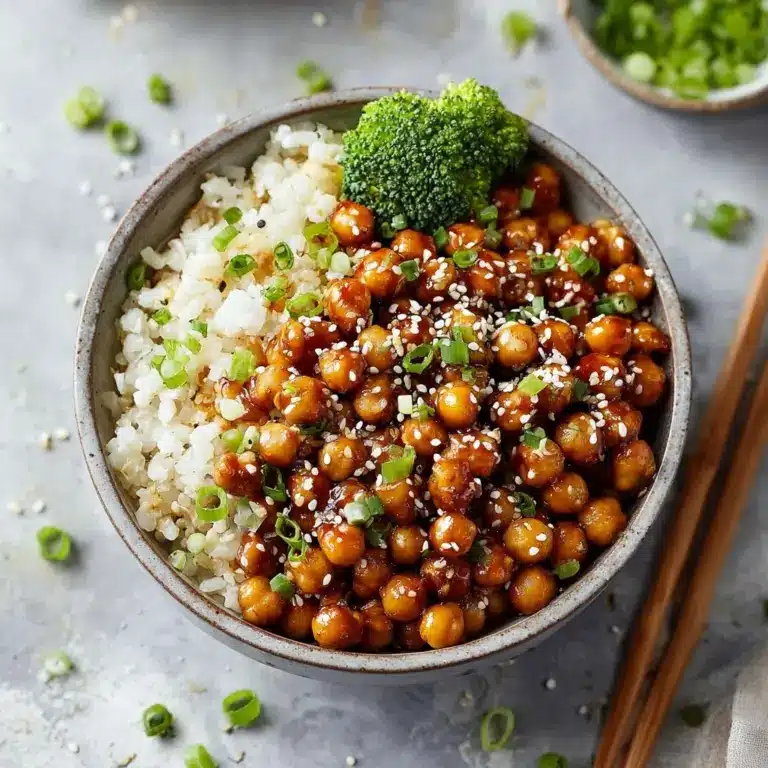 Vegan Sticky Sesame Chickpeas Recipe