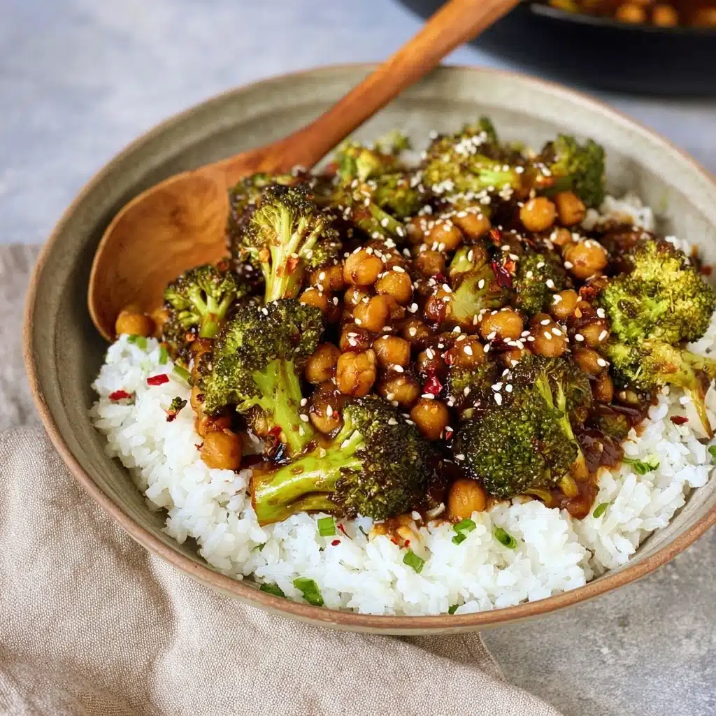 Garlic Broccoli Stir Fry With Chickpeas - Recipe Image