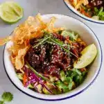Teriyaki Chicken Wonton Taco Bowls Recipe