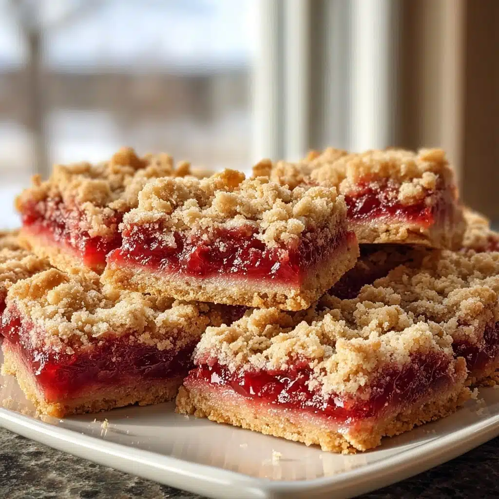 Strawberry Rhubarb Crumb Bars Recipe - Recipe Image