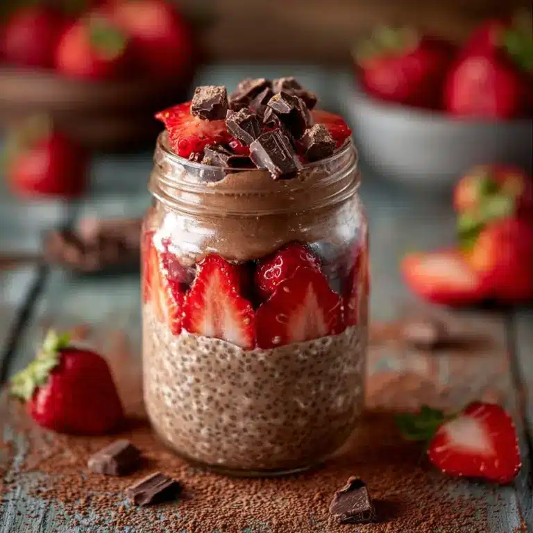 Decadent Chocolate Strawberry Overnight Oats Recipe