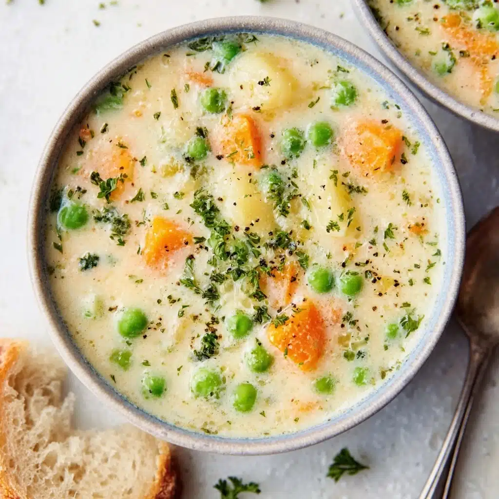 One Pot Creamy Vegetable Soup Recipe - Recipe Image