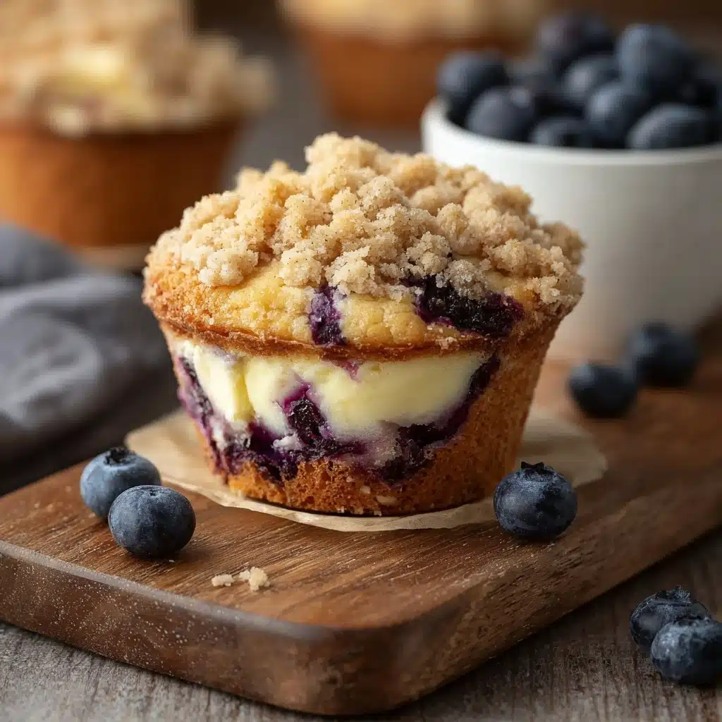 Blueberry Cheesecake Crumble Muffins Recipe - Recipe Image