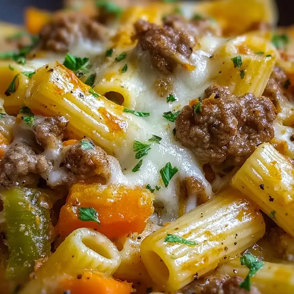 Philly Cheesesteak Pasta Recipe - Recipe Image