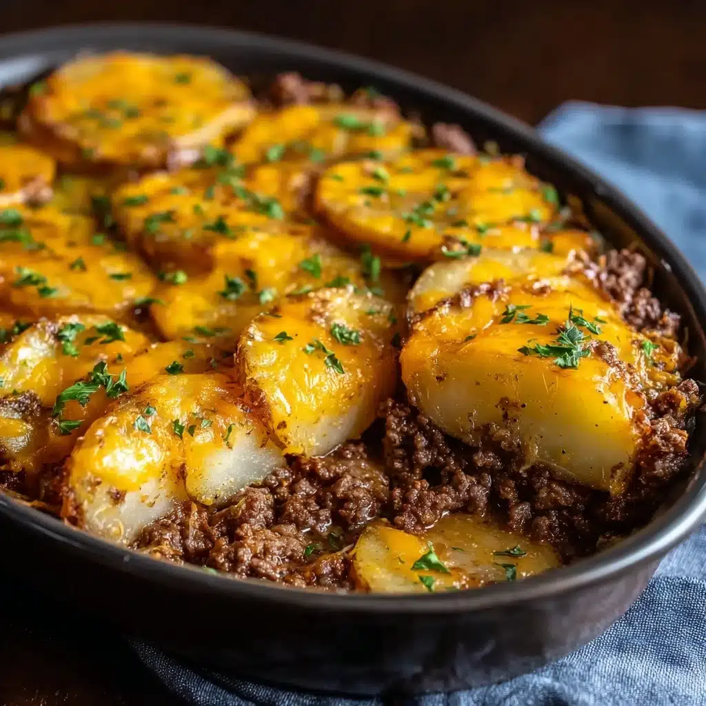 Cheesy Ground Beef and Potatoes Recipe - Recipe Image
