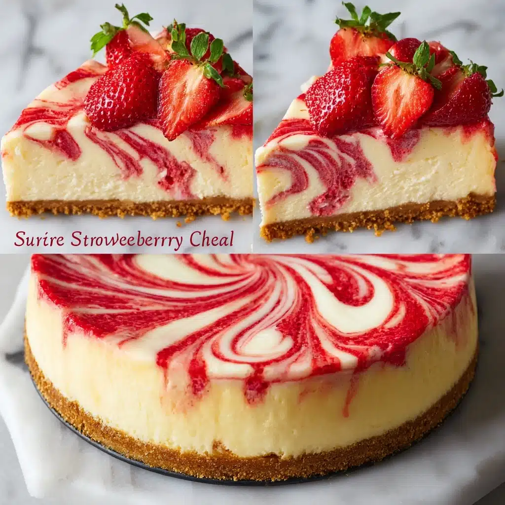 Strawberry Swirl Cheesecake Recipe - Recipe Image