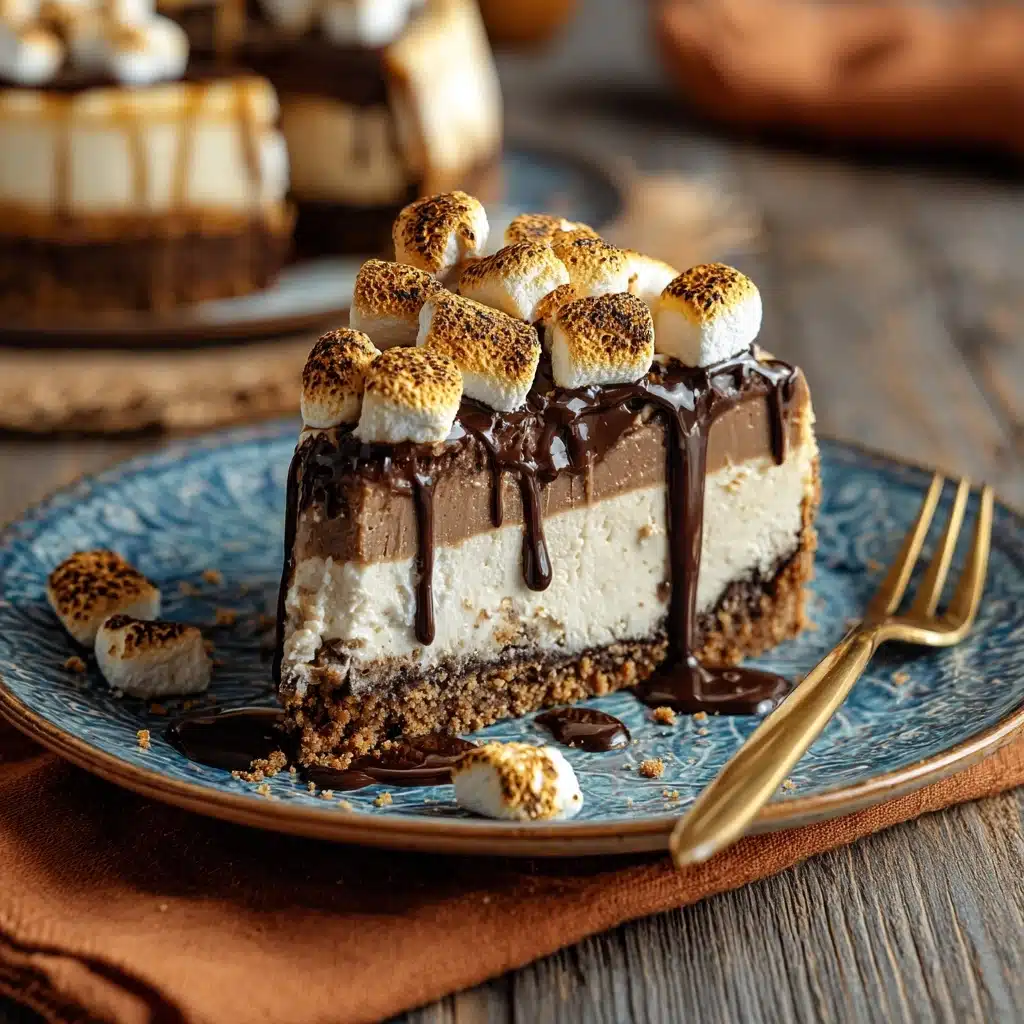 Decadent S’mores Cheesecake Recipe - Recipe Image