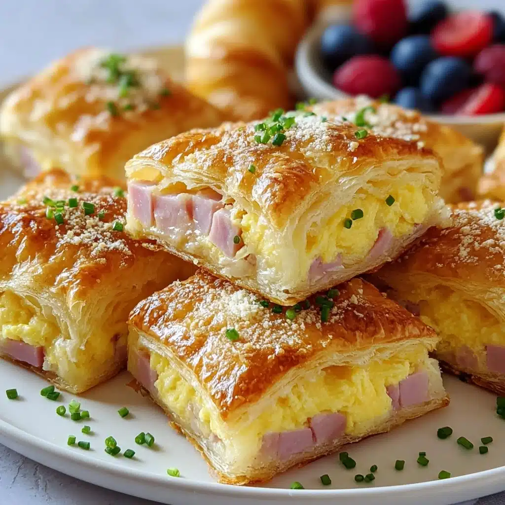 Ham and Cheese Croissant Breakfast Casserole Delight Recipe - Recipe Image