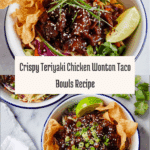 Teriyaki Chicken Wonton Taco Bowls Recipe